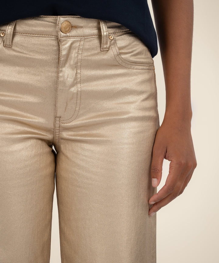 Kut From the Kloth Charlotte High Rise Wide Leg Jeans - Gold