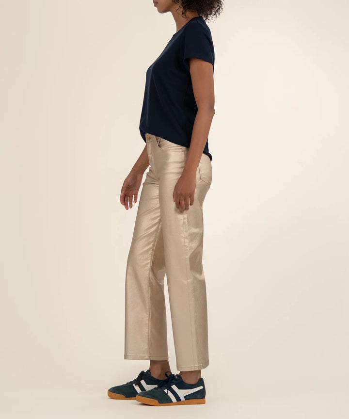 Kut From the Kloth Charlotte High Rise Wide Leg Jeans - Gold