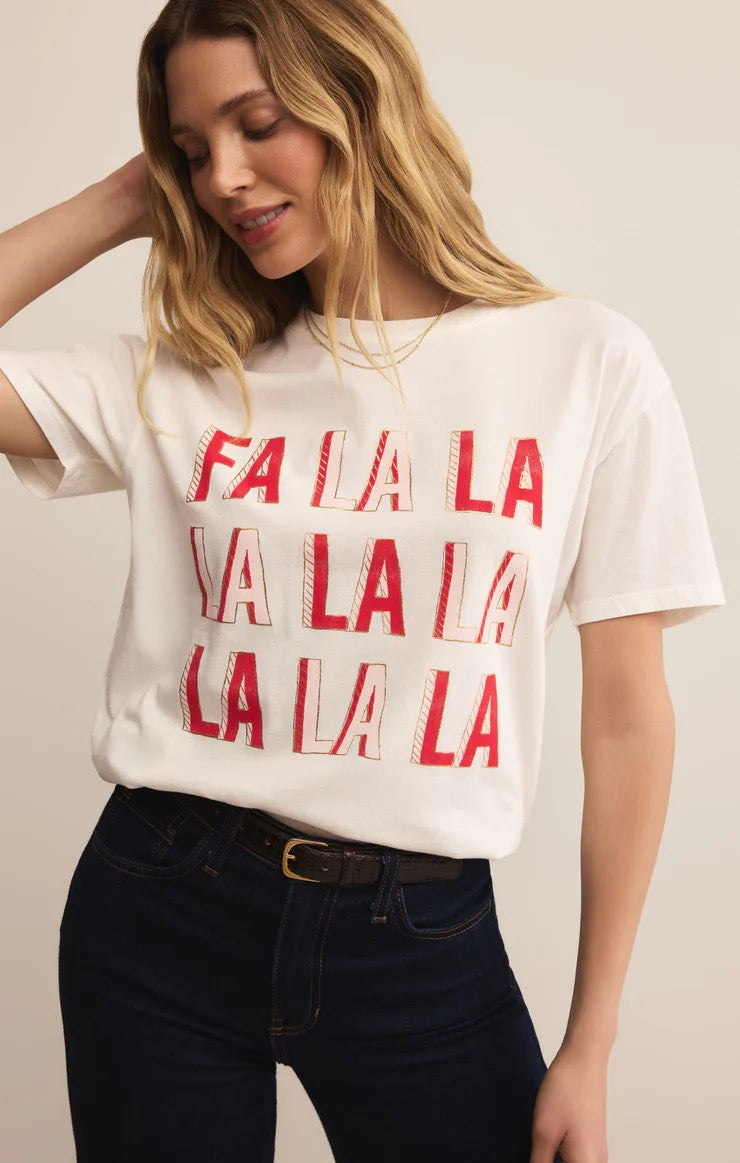 Z Supply Falalala Boyfriend Tee