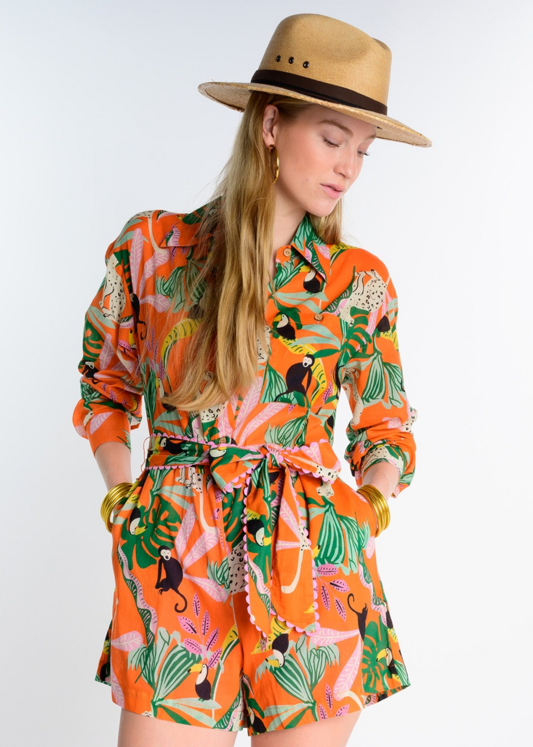 Ivy Jane Kai Romper in Orange
