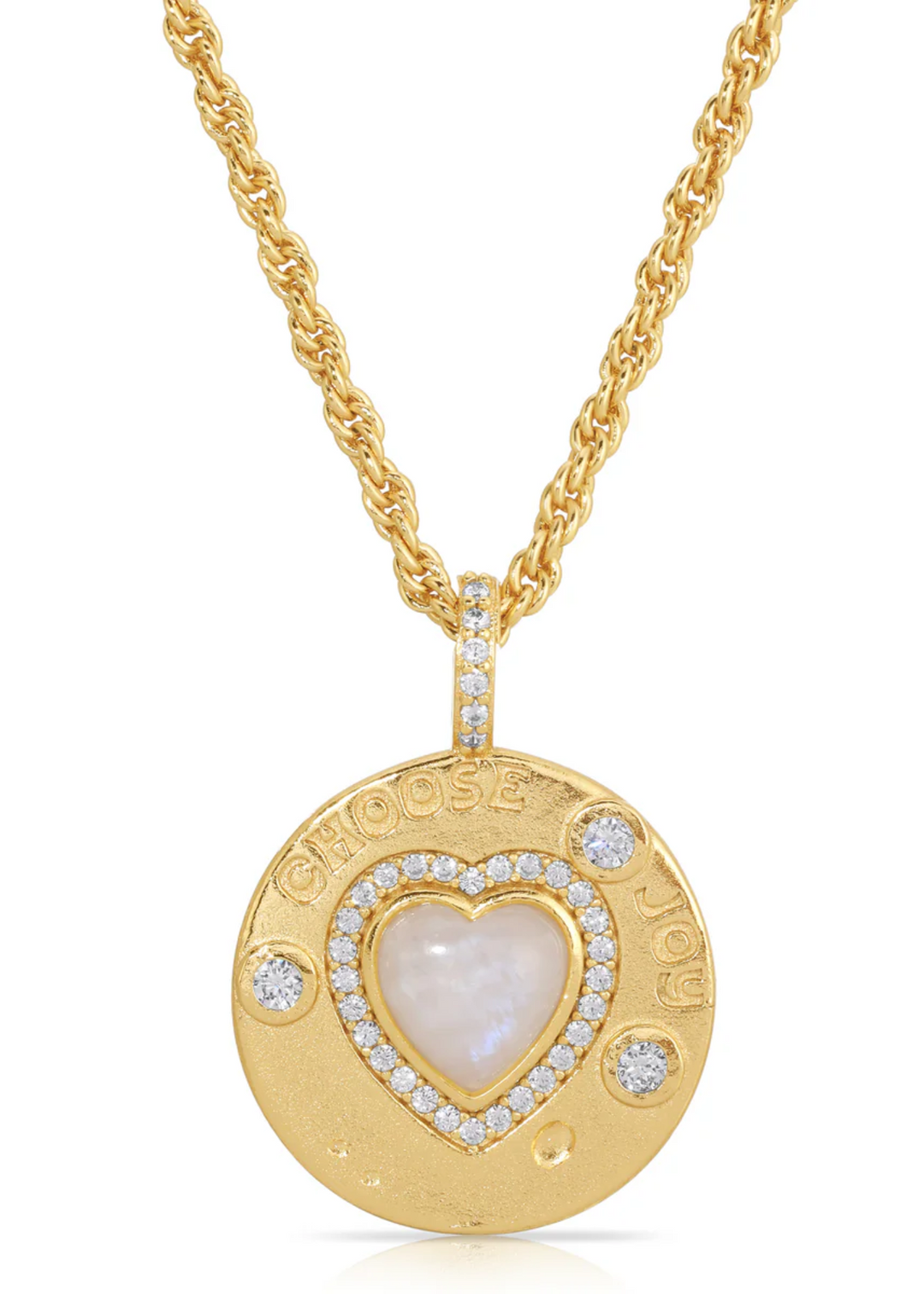 Joy Dravecky Joyful Heart Necklace in Moonstone