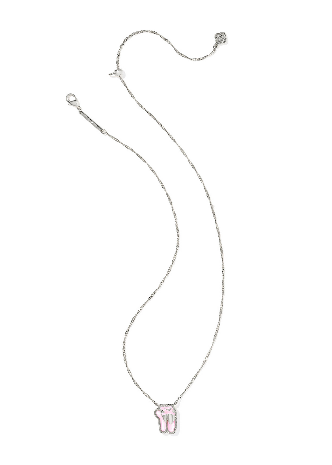 Kendra Scott Ballet Short Pendant Necklace - Rhodium/Blush Mother of Pearl