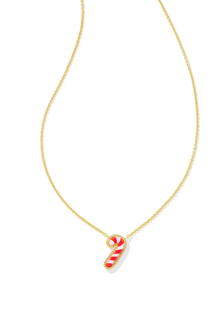 Kendra Scott Candy Cane Short Pendant Necklace in Gold/Ivory Mother of Pearl