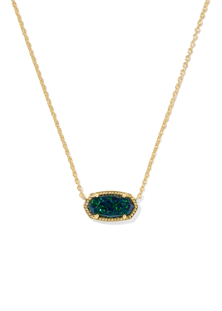 Kendra Scott Elisa Pendant Necklace - Gold/Night Kyocera Opal