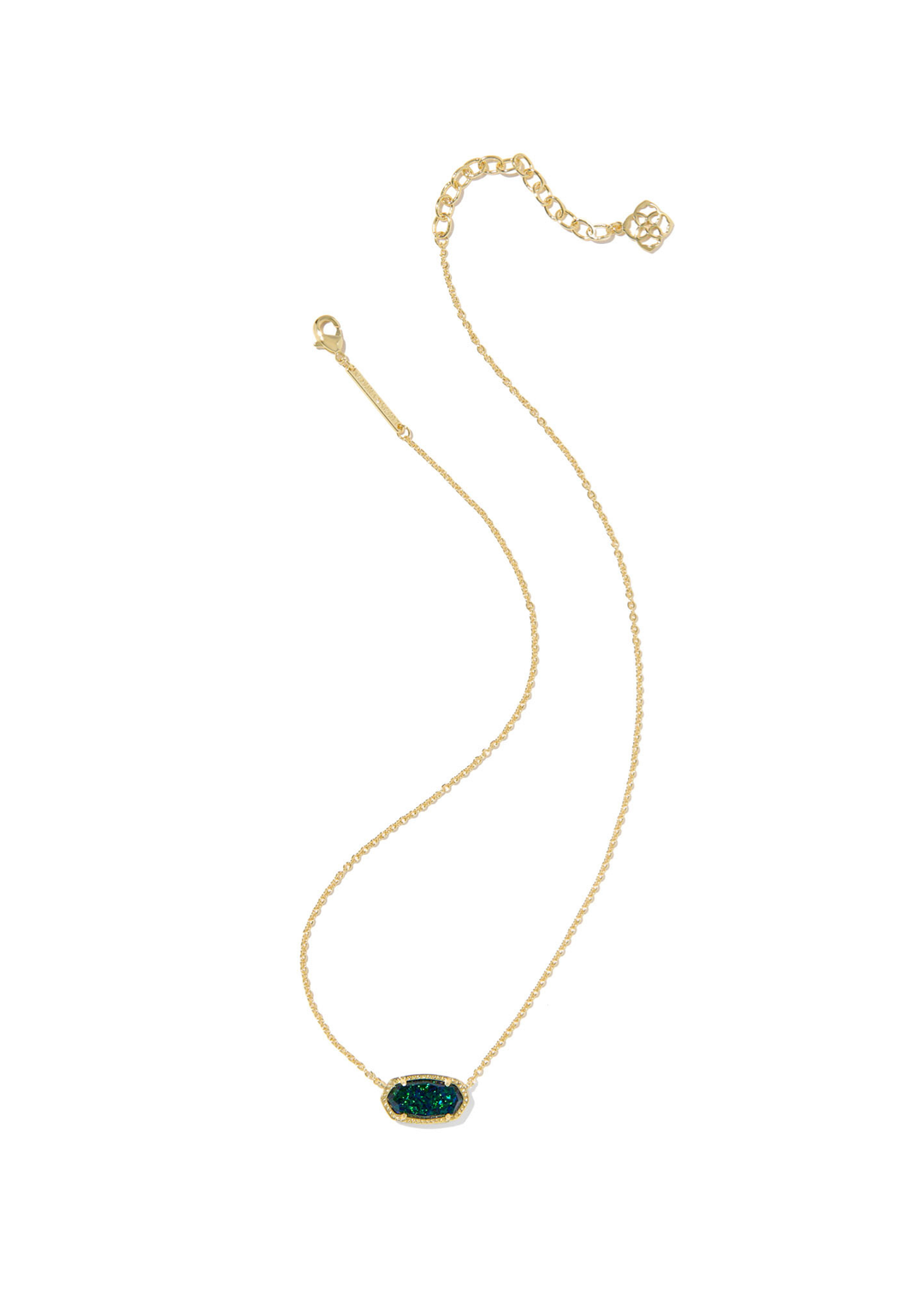 Kendra Scott Elisa Pendant Necklace - Gold/Night Kyocera Opal