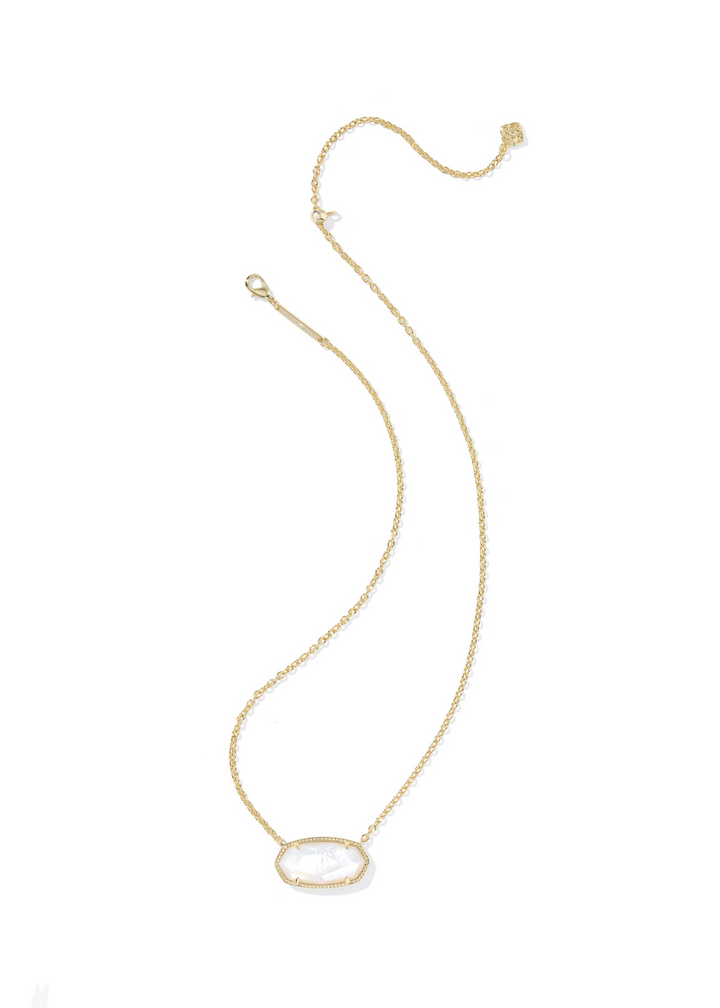 Kendra Scott Elisa Statement Short Pendant Necklace - Gold/Ivory Mother of Pearl