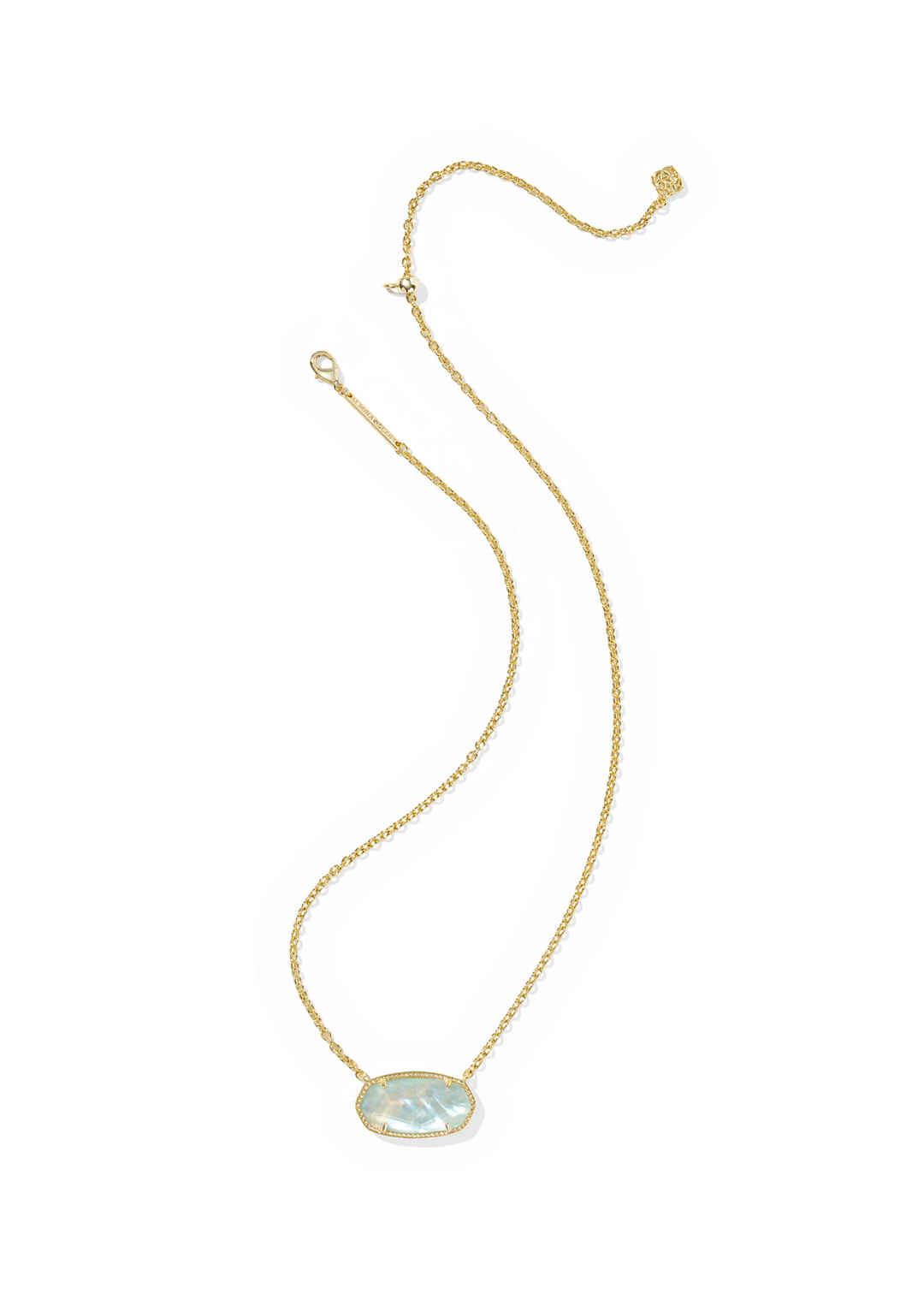 Kendra Scott Elisa Statement Short Pendant Necklace - Gold/Light Blue Illusion