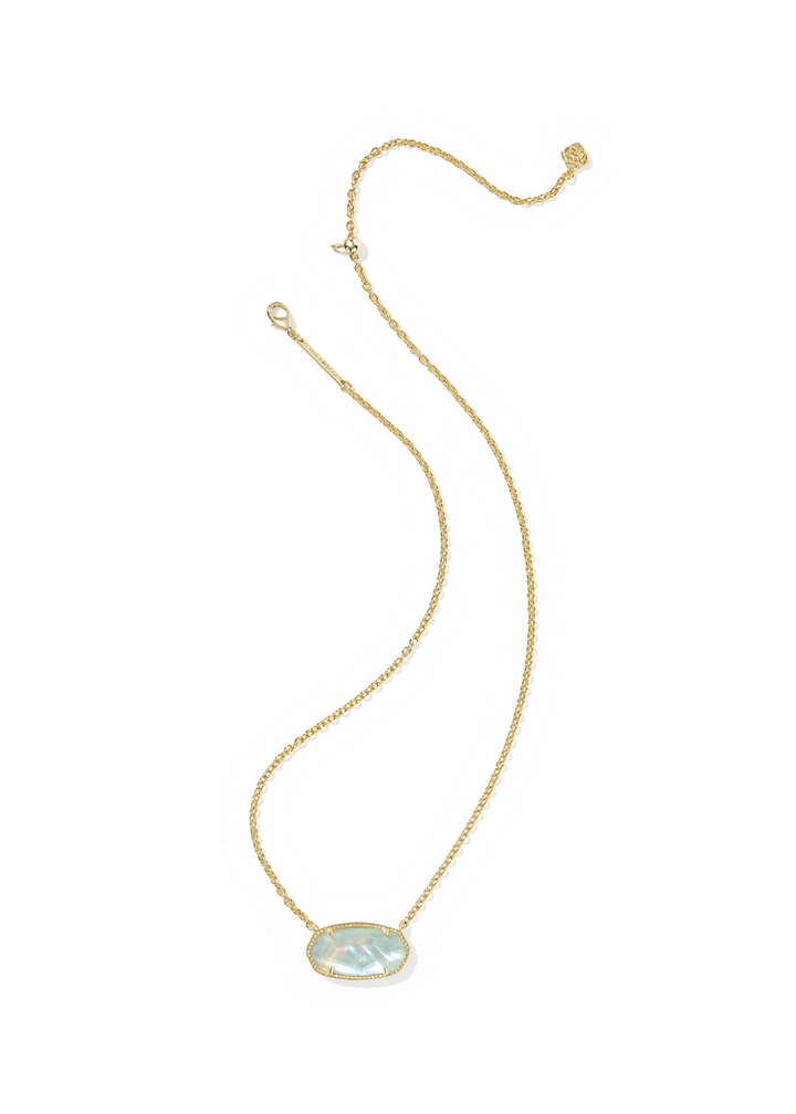Kendra Scott Elisa Statement Short Pendant Necklace - Gold/Light Blue Illusion