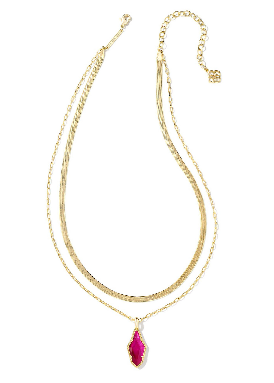 Kendra Scott Evelyn Multi Strand Necklace - Gold/Dark Magenta Illusion