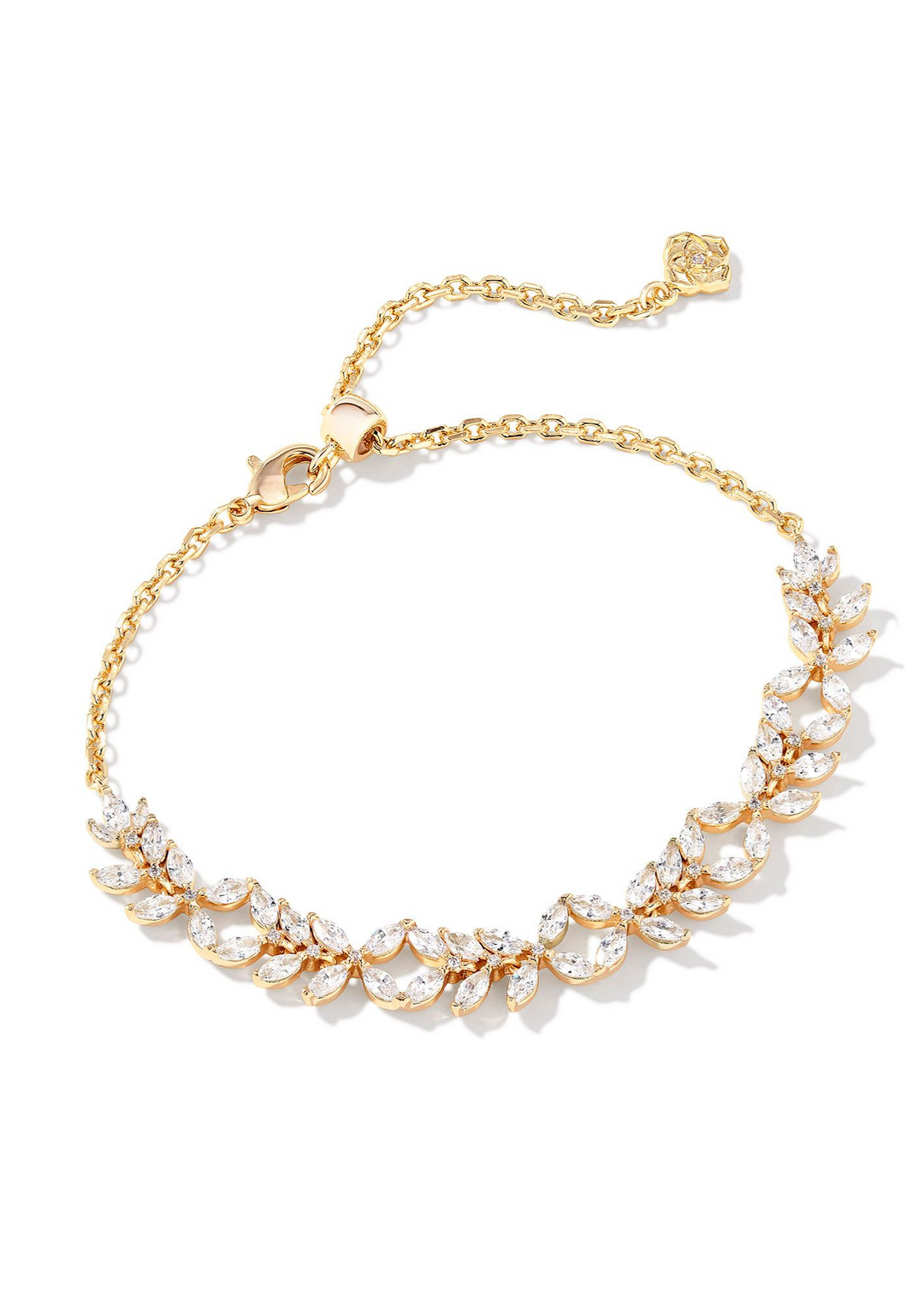 Kendra Scott Rosalie Tennis Bracelet in Gold/White Crystal