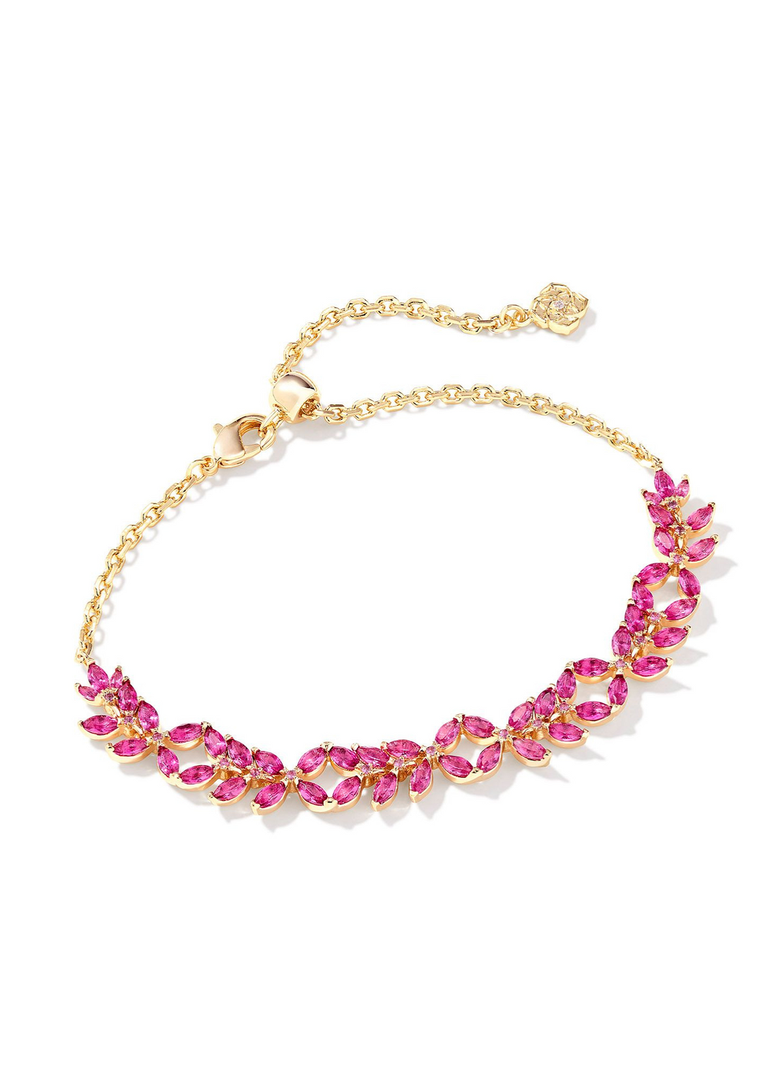 Kendra Scott Rosalie Tennis Bracelet in Gold/Pink Crystal