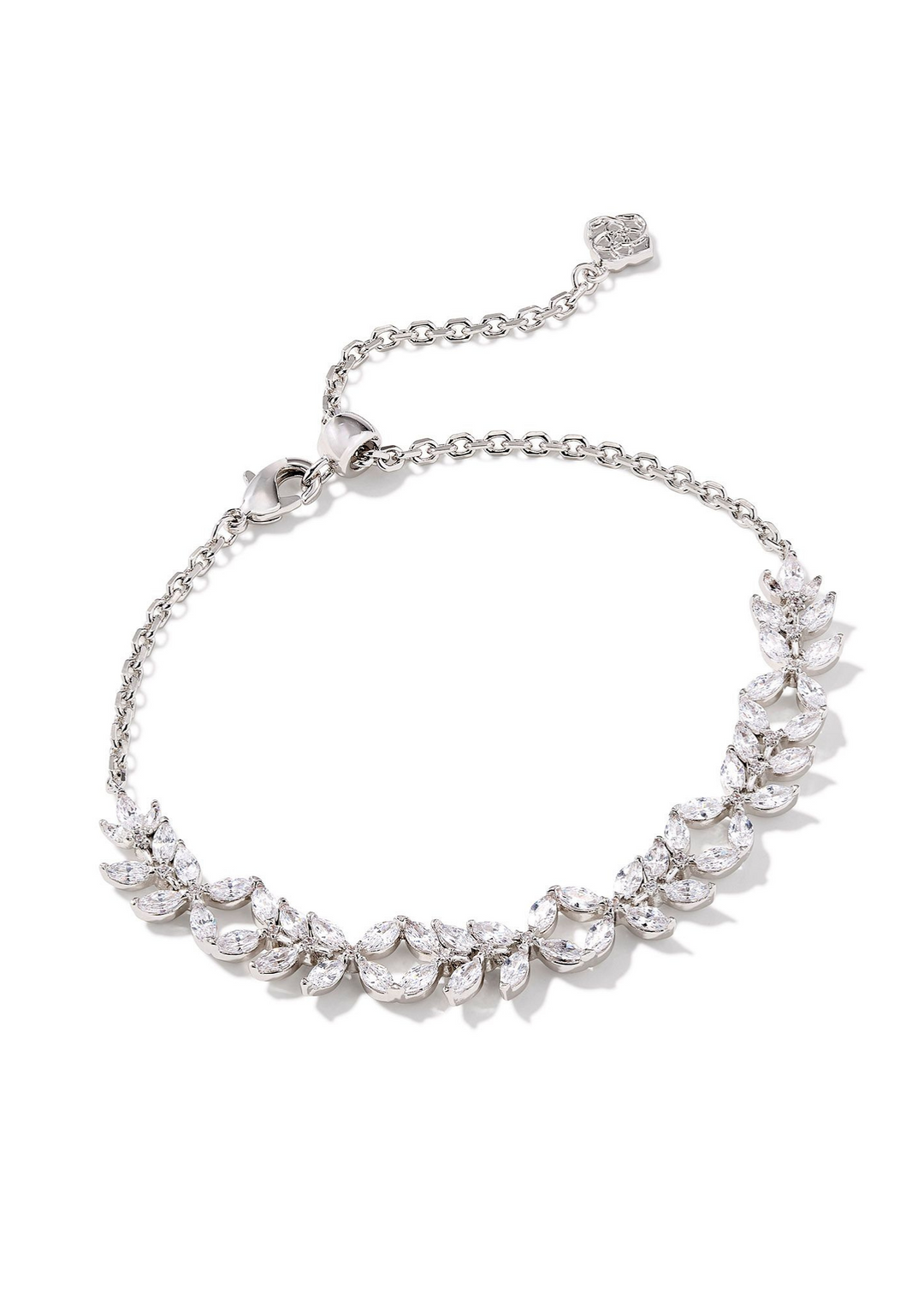 Kendra Scott Rosalie Tennis Bracelet in Rhodium/White Crystal