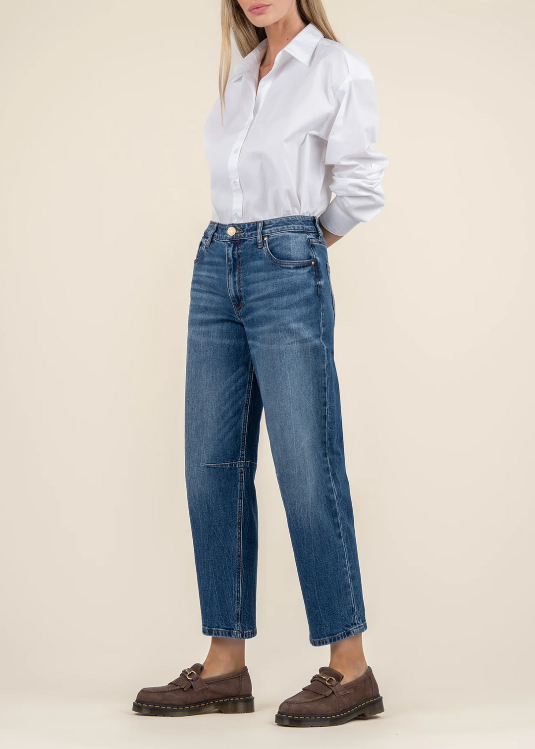 Kut From the Kloth Ashley High Rise Slouchy Barrel Straight Leg Jeans - Dedicated