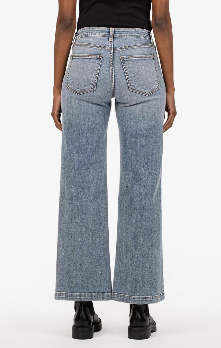 Kut from the Kloth Jean High Rise Wide Leg Clean Hem