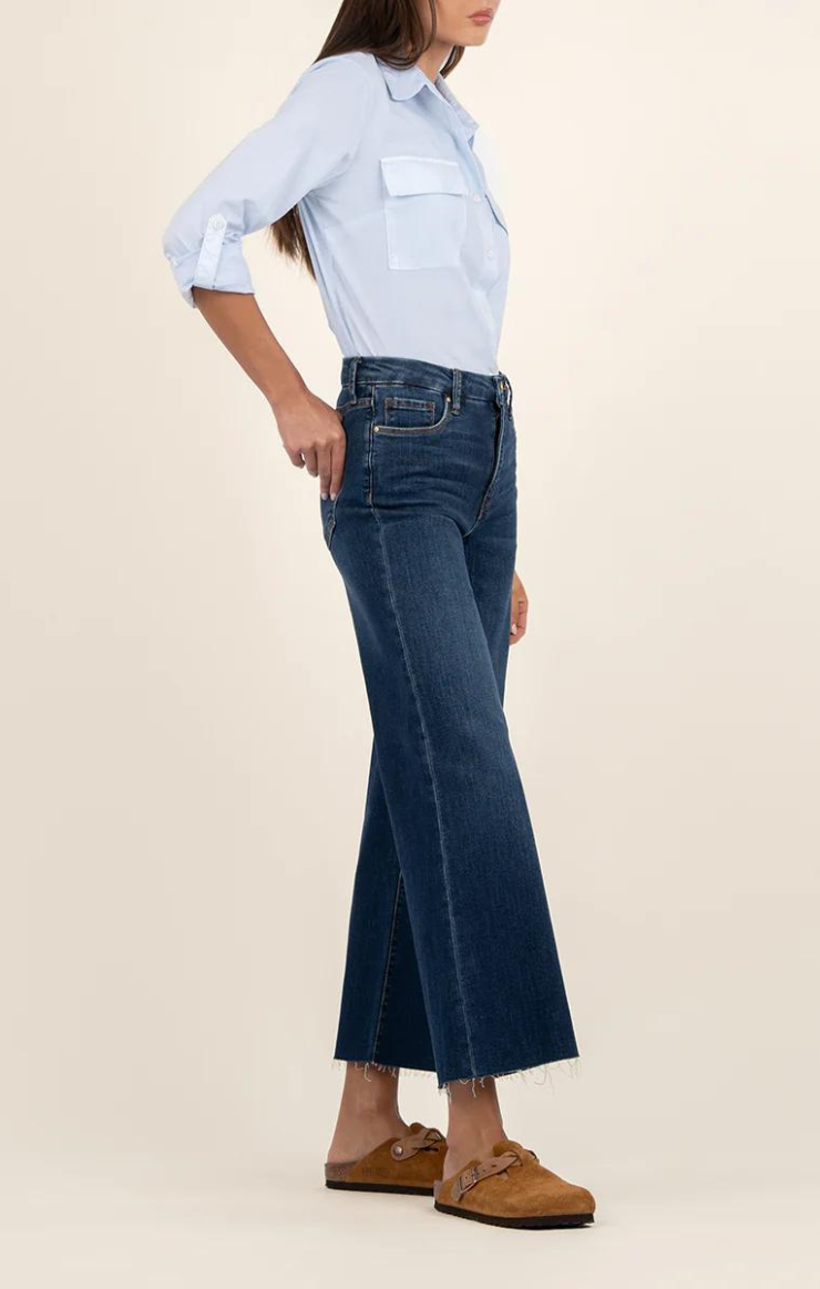 Kut from the Kloth Meg High Rise Fab Ab Wide Leg Jeans - Exhibited