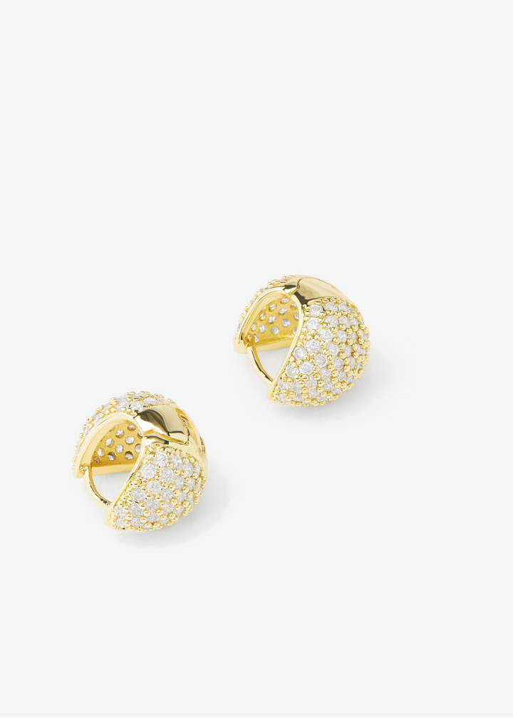 Melinda Maria Lil' Norah Pave Earrings - Gold