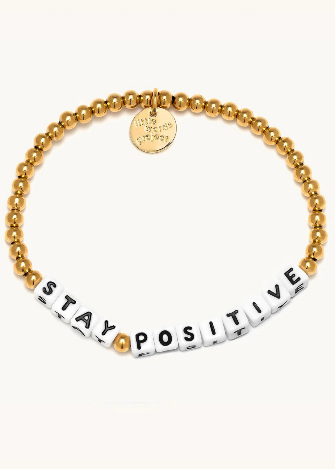 Little Words Project Stay Positive Waterproof Bead Bracelet