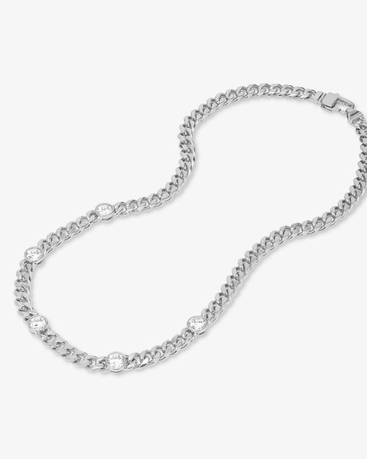 Melinda Maria Julian 5 Diamond 18" Necklace - Silver