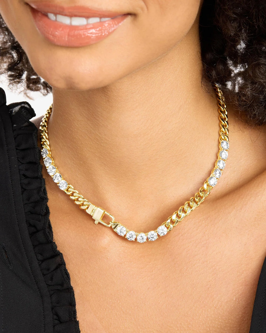 Melinda Maria Julian's Obsessed With Diamonds 16" Necklace - Gold