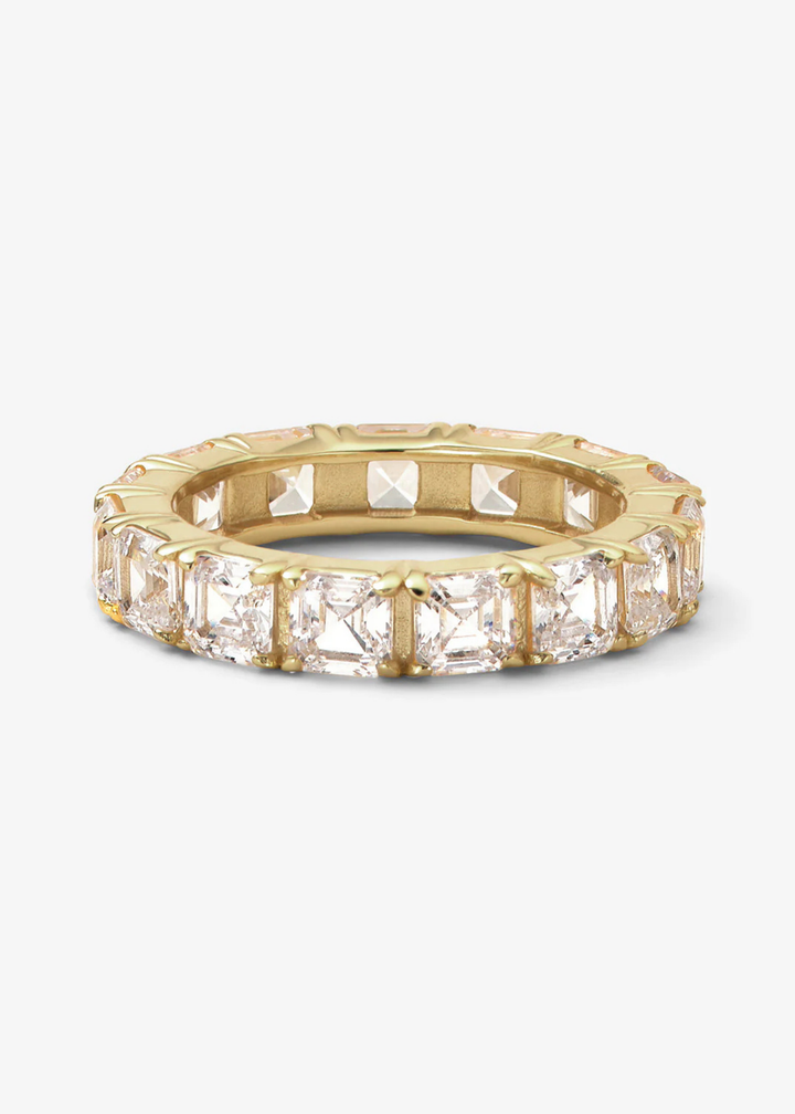 Melinda Maria Lil Queen's Ring - Gold/White Crystal