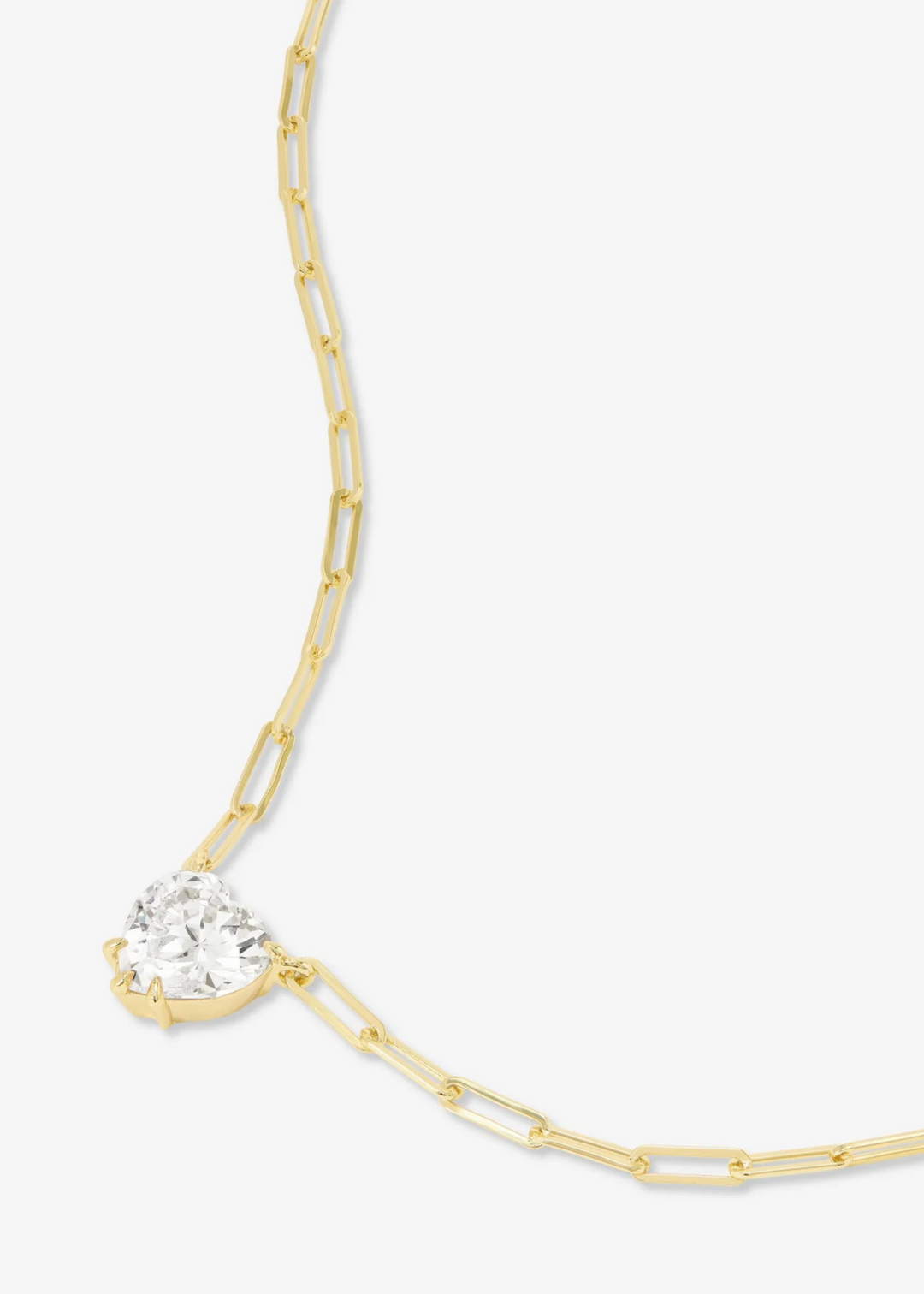 Melinda Maria Samantha Loves You More Necklace - Gold/White Diamondettes