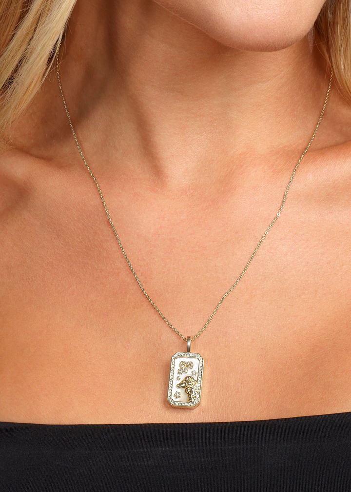 Melinda Maria Zodiac Amulet Necklace - Gold