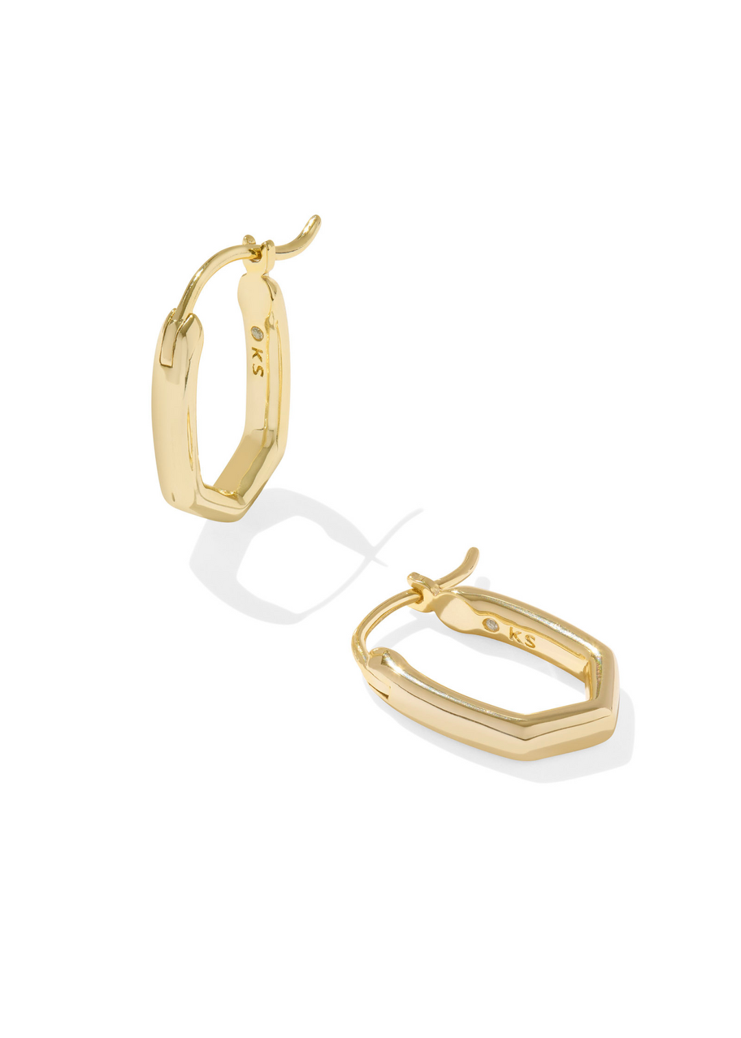 Kendra Scott Mini Elisa Abbie Huggie Earrings - Gold/White Mix