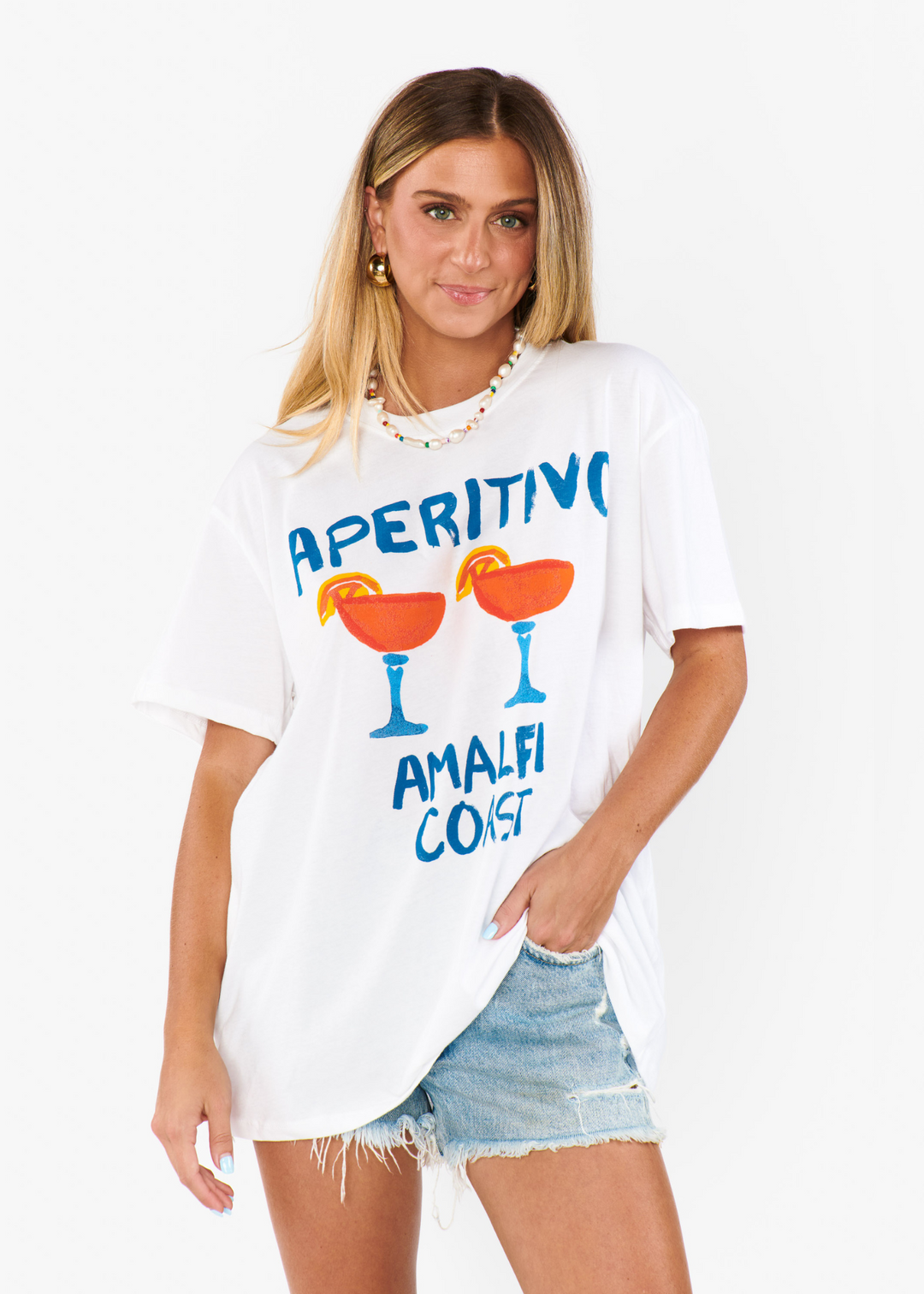 Show Me Your Mumu Travis Tee in Aperitivo Graphic
