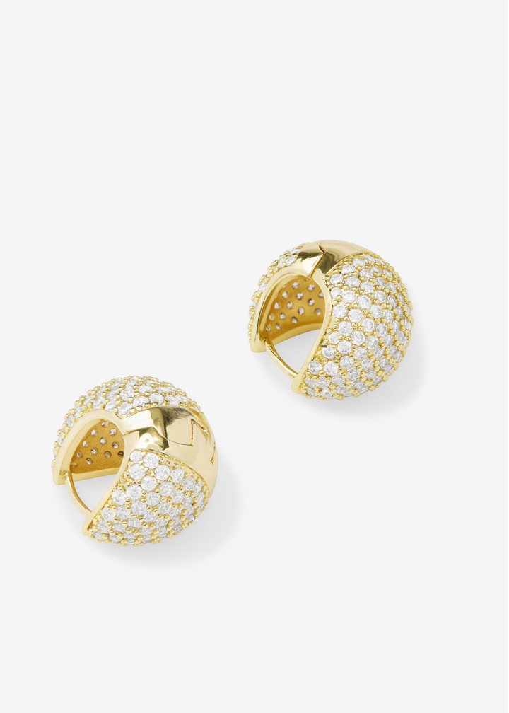 Melinda Maria Norah Pave Earrings - Gold