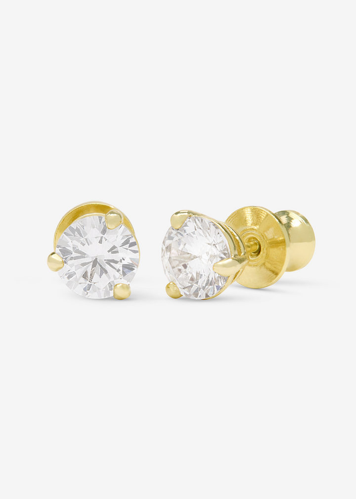 Melinda Maria Not Your Basic 6mm Studs in Gold