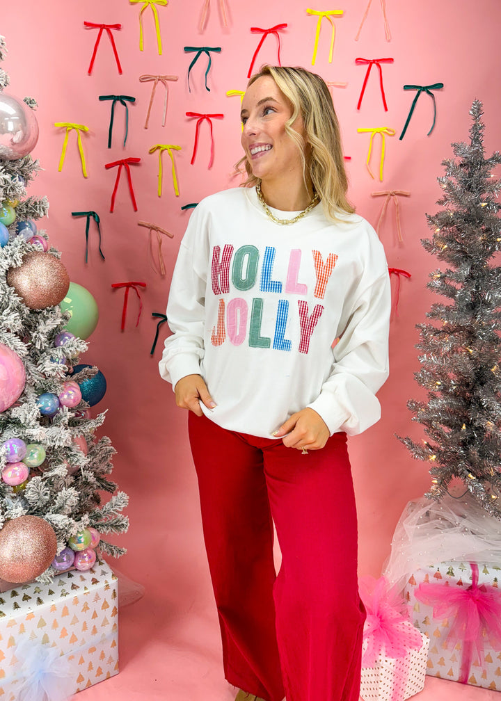 Holly Jolly Patchwork Sweatshirt