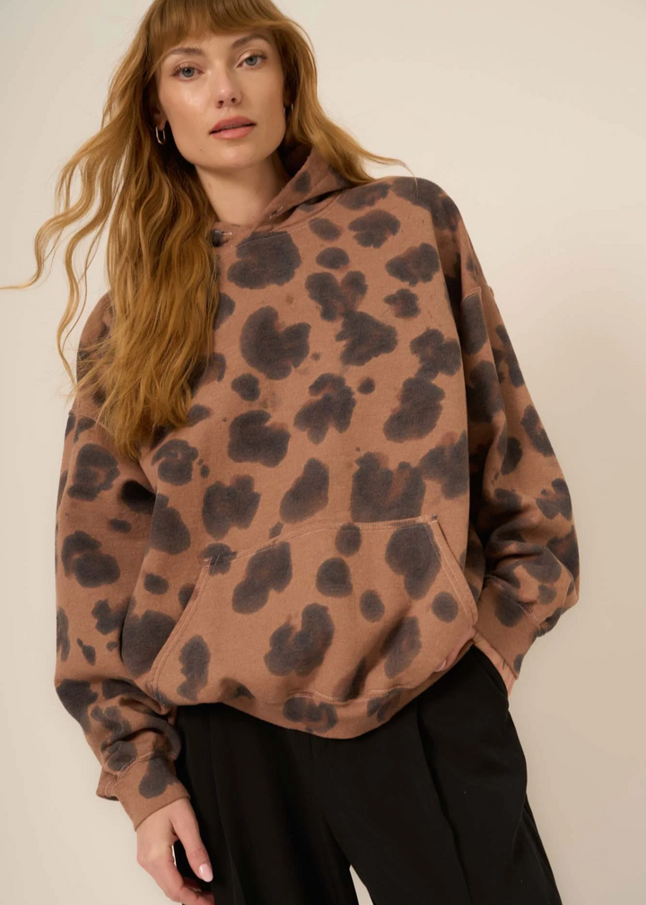 Project Social T Wildin' Leopard Tie Dye Hoodie 