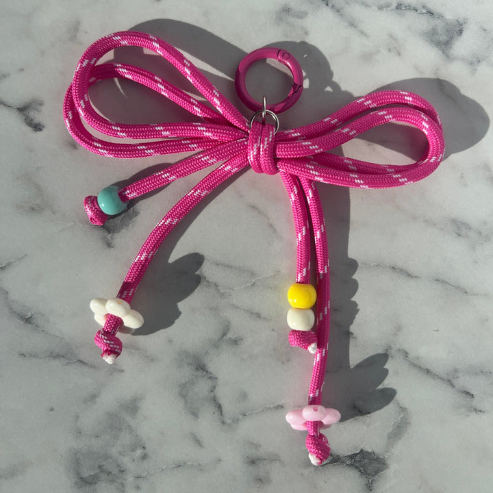 Mariner Bow Bag Charm - Flamingo