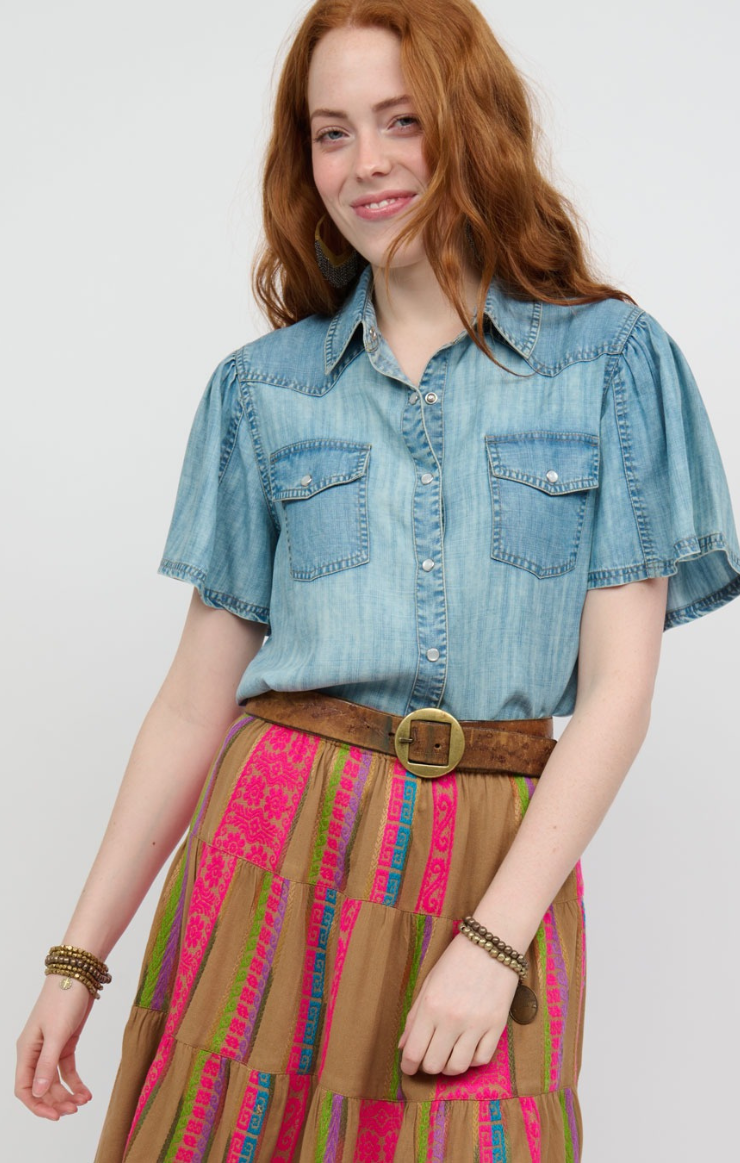 Sister Mary Raquel Denim Top