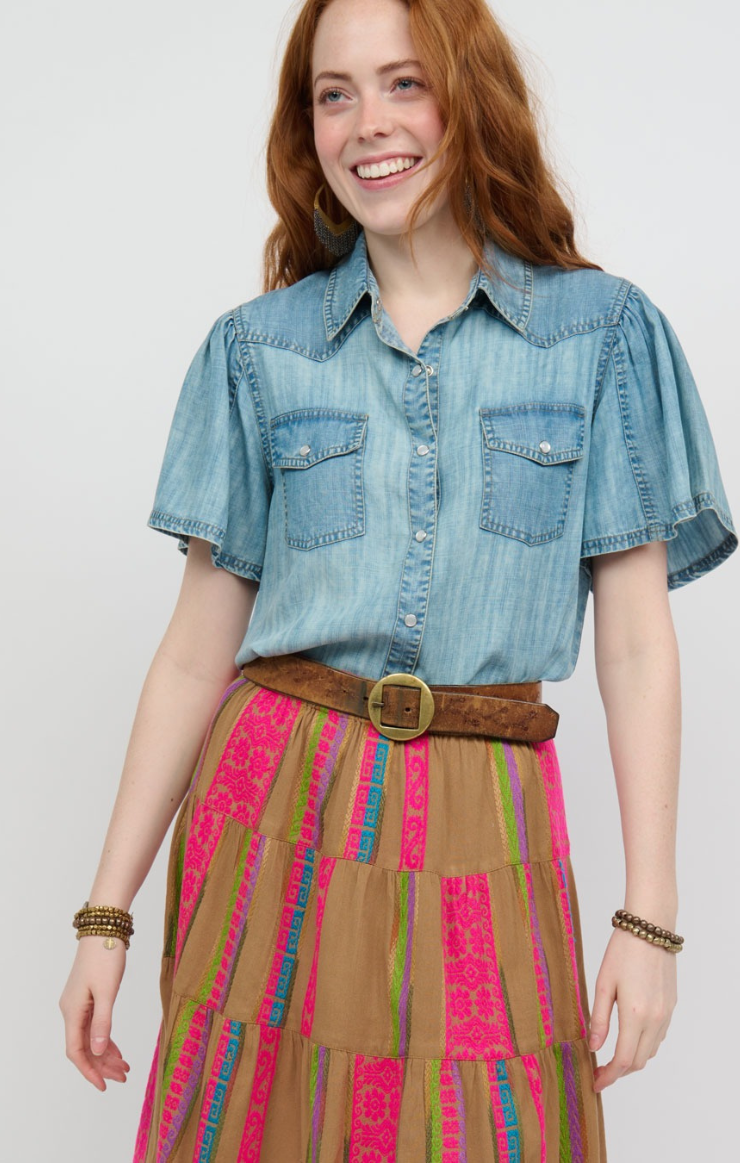 Sister Mary Raquel Denim Top