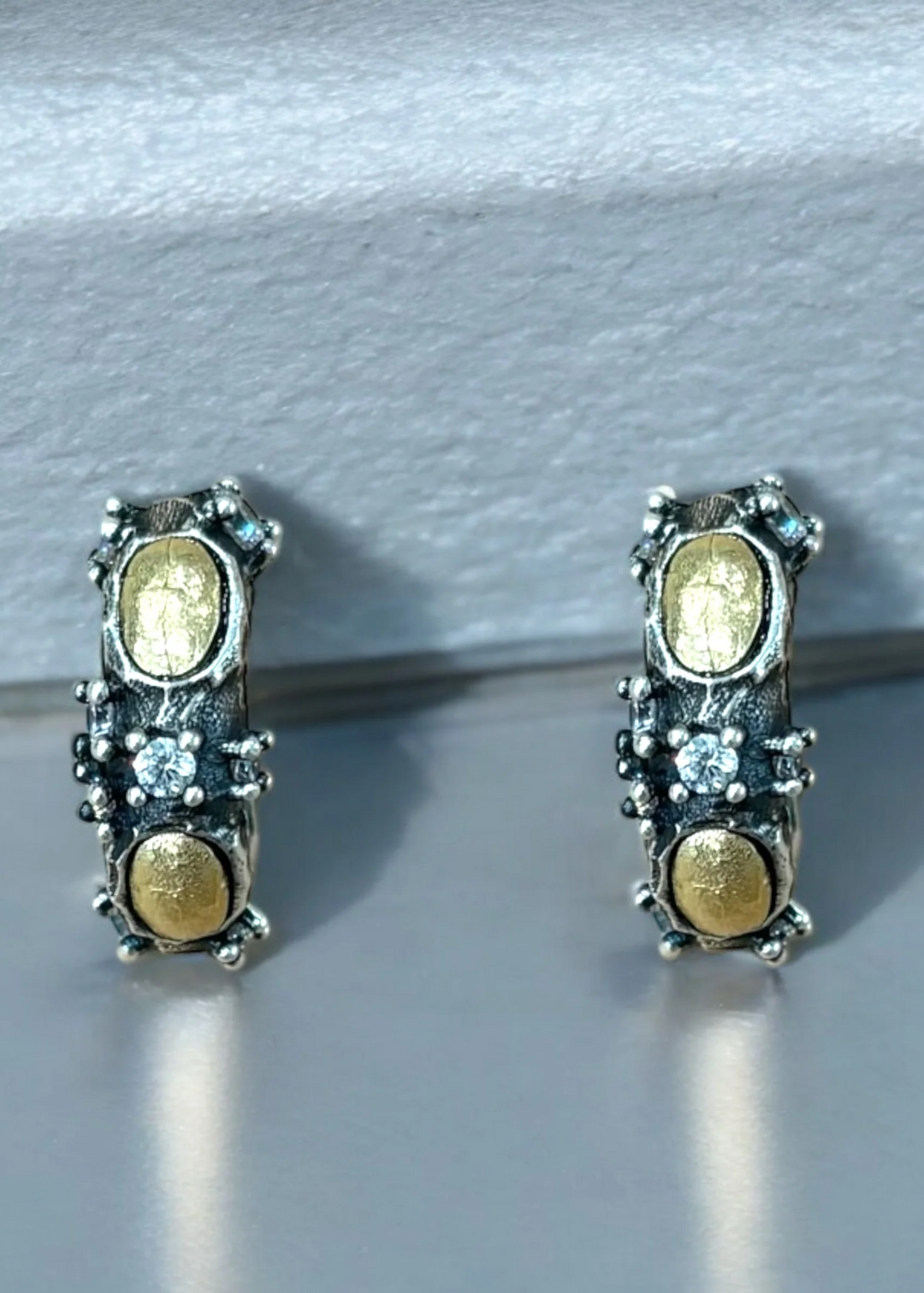 Tat2 Designs Vintage Silver Mini Alma Hoops