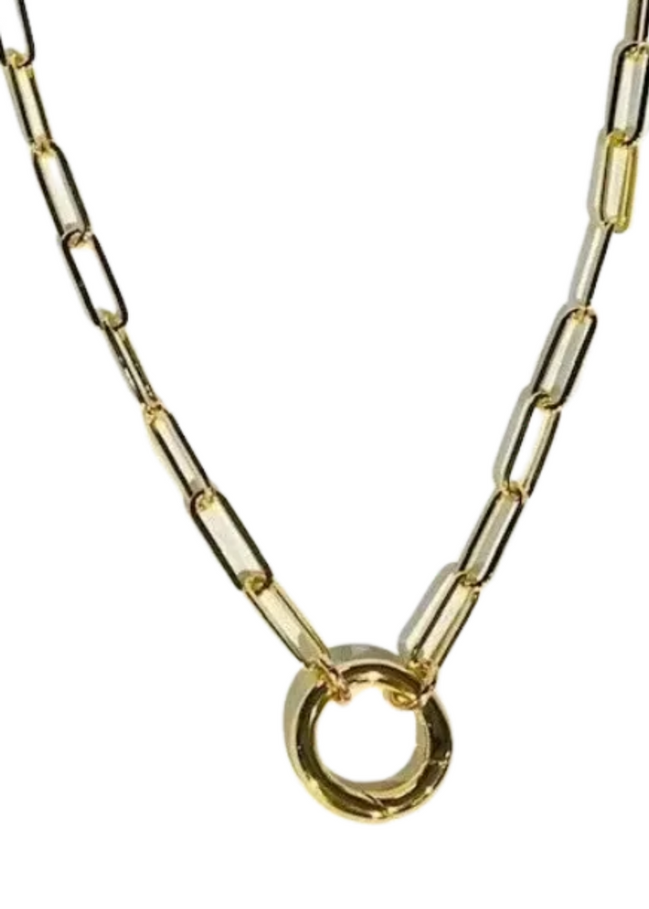 Allison Avery  18" Goddess Charm Bar Mr. Big Chain - Gold