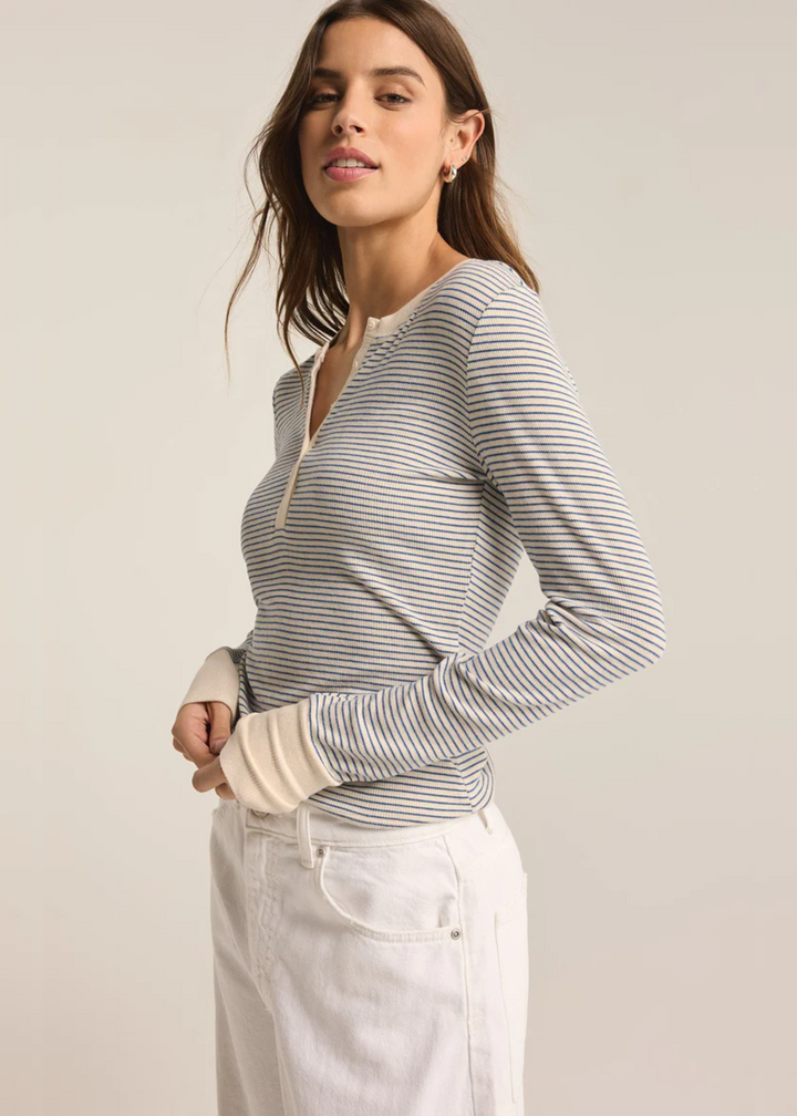 Z-Supply Scarlett Rib Stripe Henley