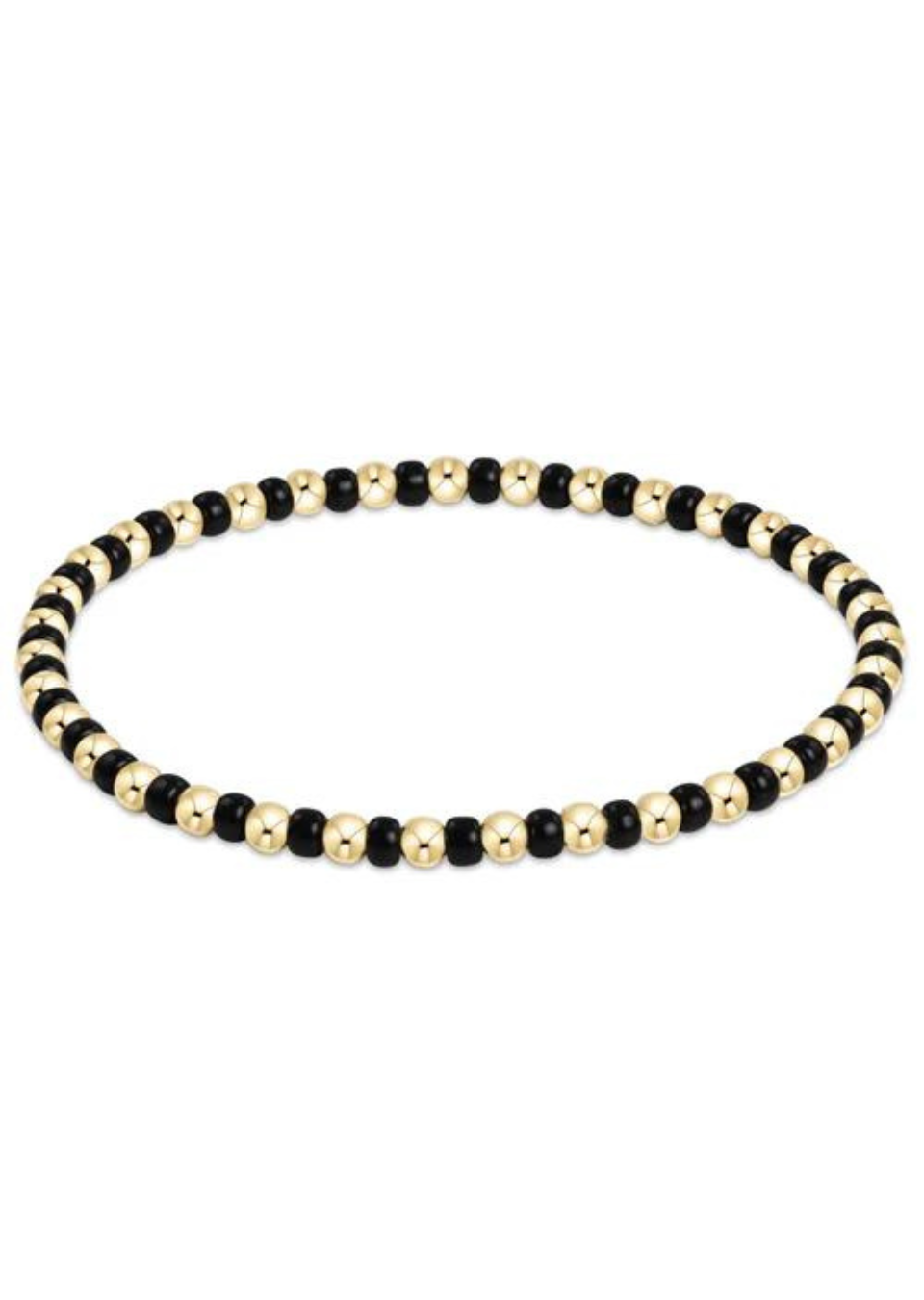 enewton design black and gold alternating waterproof bead bracelet