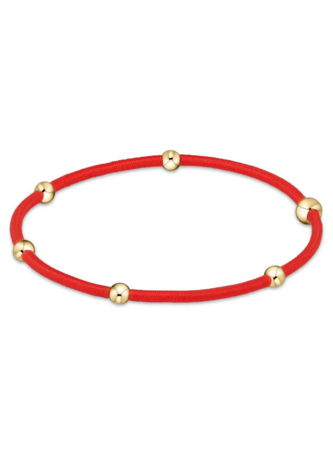 "e"ssentials Hair Tie Bracelet - Red