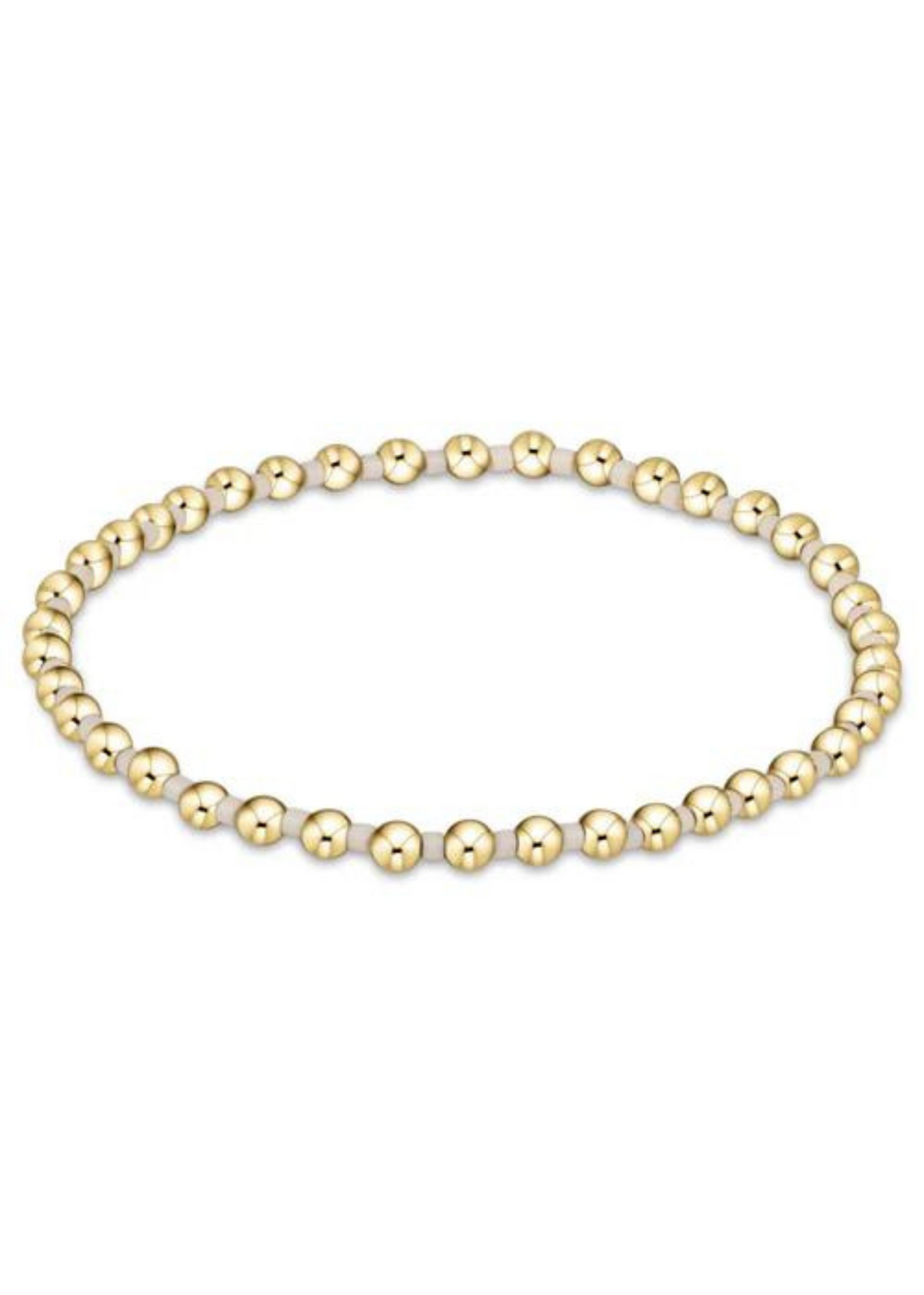 enewton Design Hope Grateful Bracelet in off-white featuring gold beads, a delicate and versatile accessory