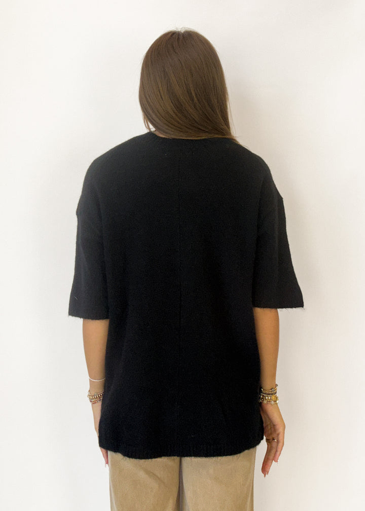 Free People Margot Sweater Tee - Black