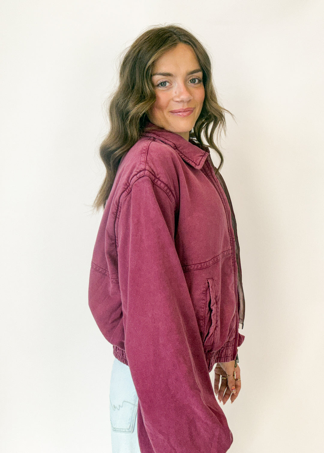 Free People Birdie Washed Jacket