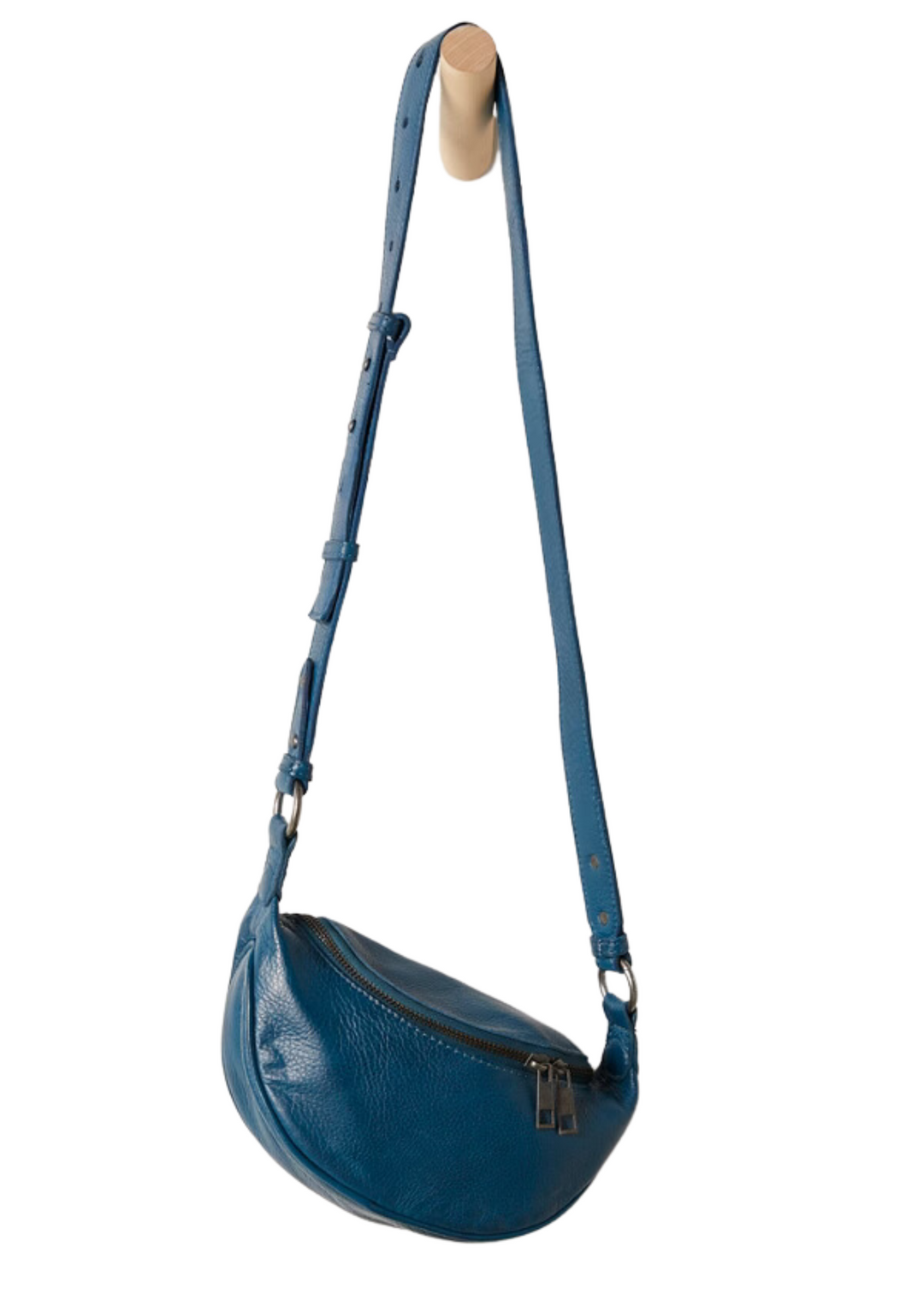 Free People Palmer Crossbody in Midnight blue leather with adjustable strap