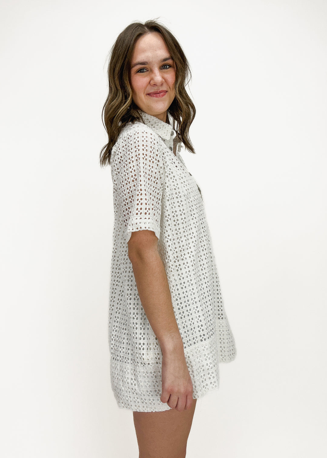 Free People Remino Eyelet Mini Dress