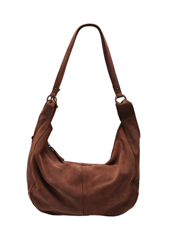 rust brown suede relaxed free people saddle bag