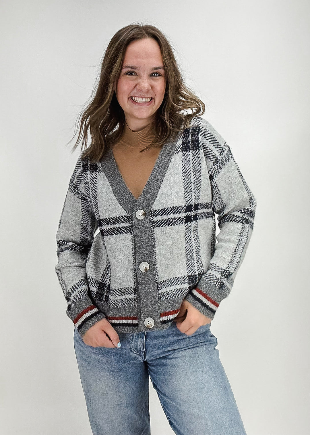 Sophie Plaid Cardigan