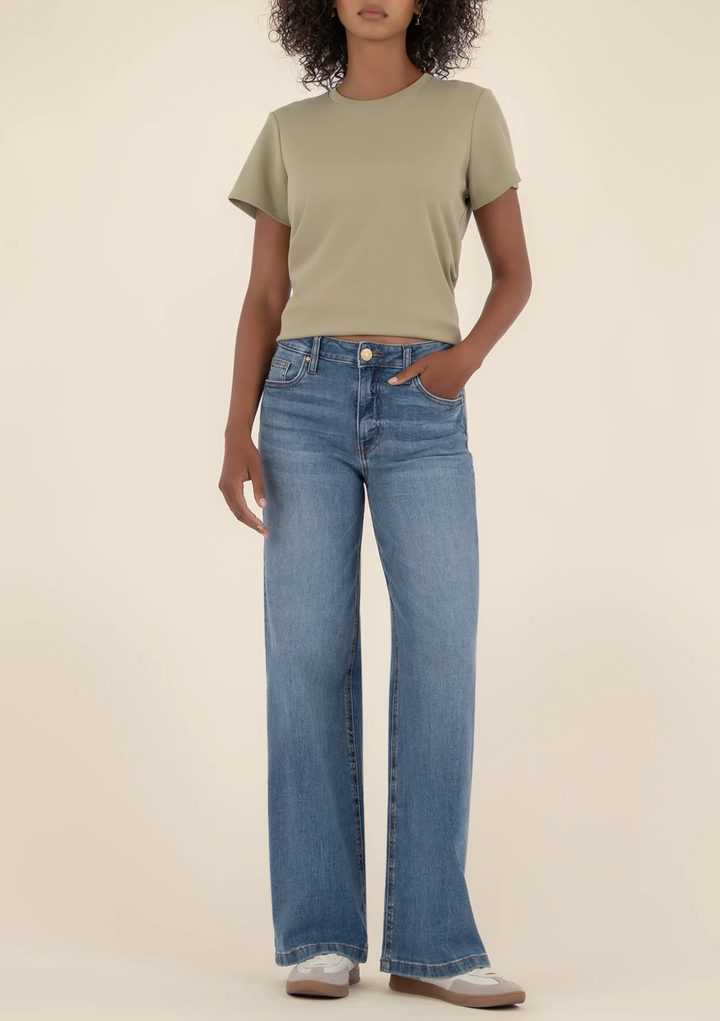 Kut From The Kloth Jean High Rise Wide Leg Jeans - Incandescent