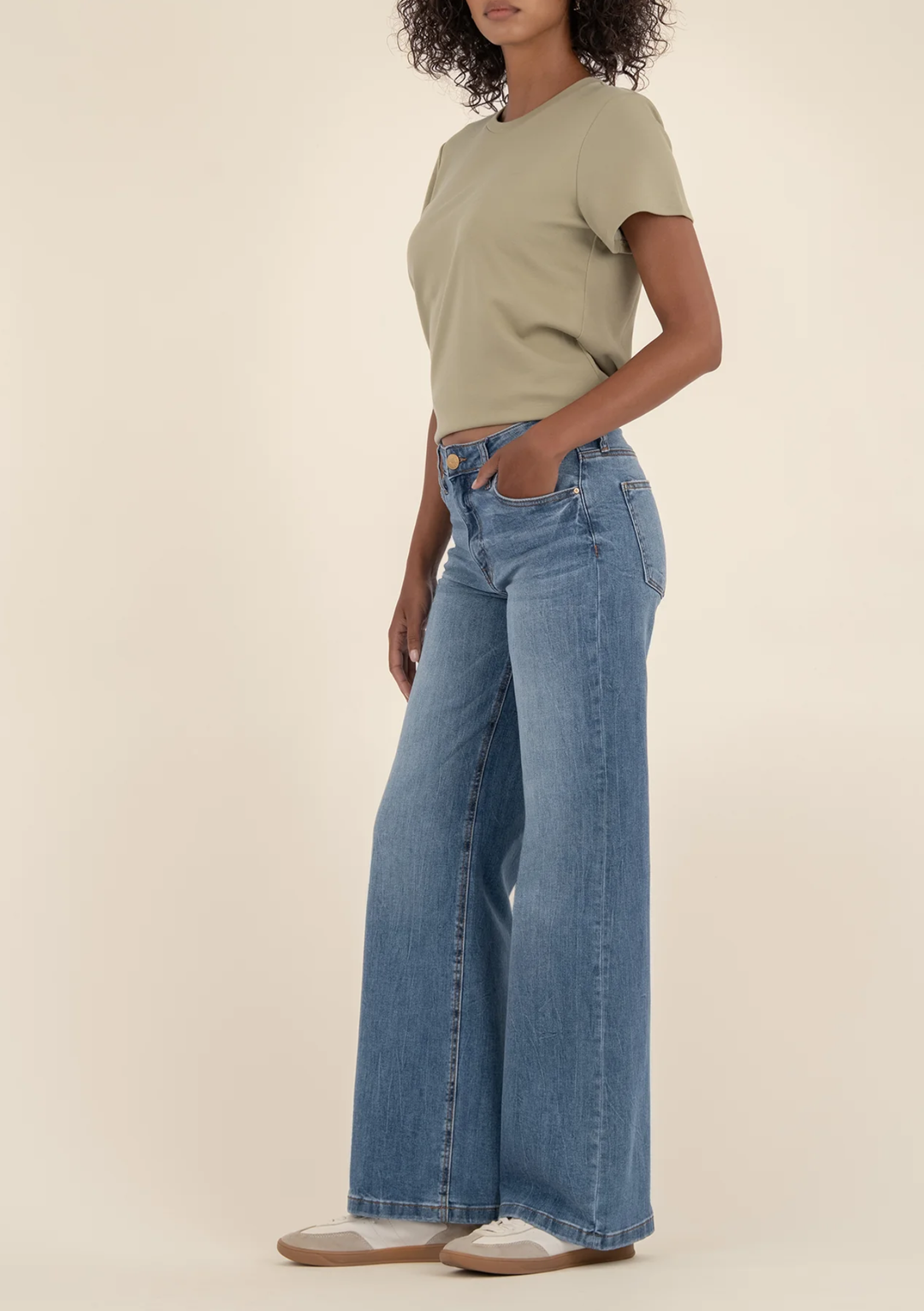 Kut From The Kloth Jean High Rise Wide Leg Jeans - Incandescent
