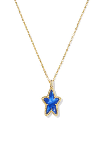 Kendra Scott Ada Star Short Pendant Necklace - Gold/Cobalt Blue Illusion